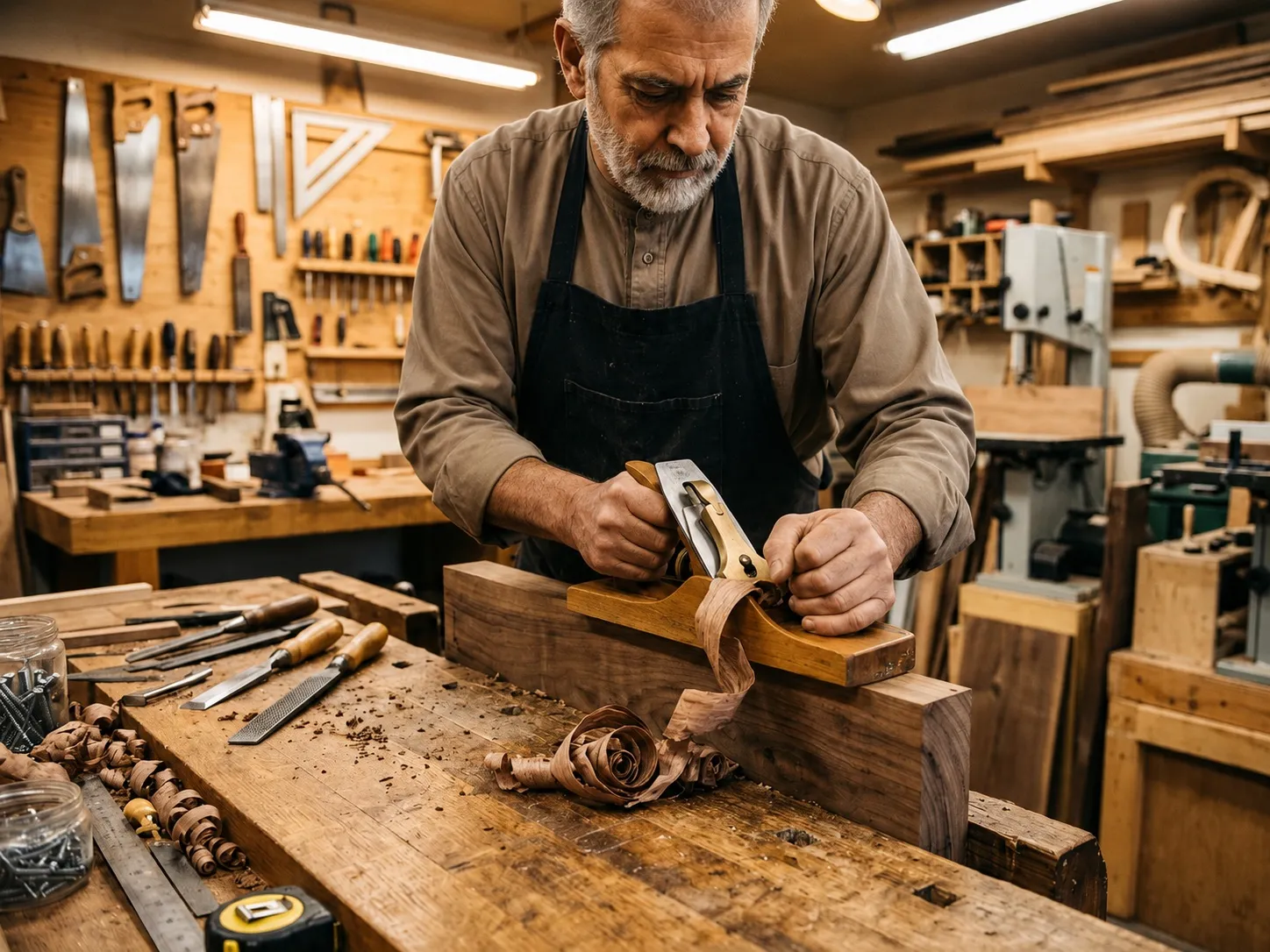 Artisan applying natural finish